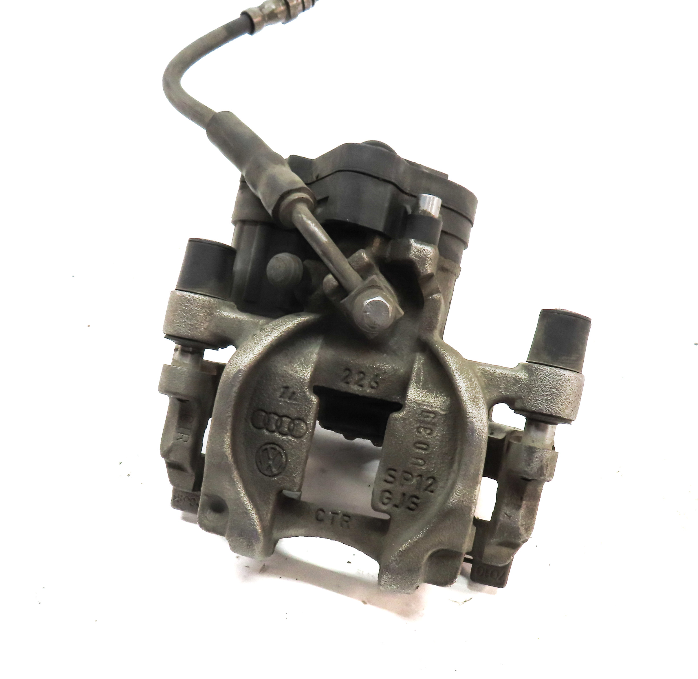 2015-2018 AUDI A3 (8V) RIGHT PASSENGER REAR ABS DISC BRAKE CALIPER w/ ACTUATOR — exact item pictured